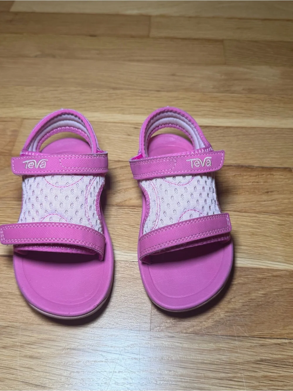 Teva Kids Pink Hook-and-Loop Sport Sandals